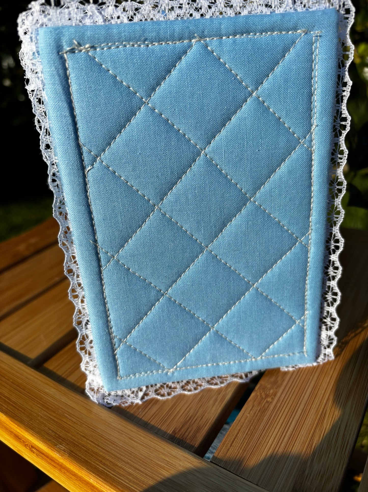 Blue Quilted Midsize Notebook