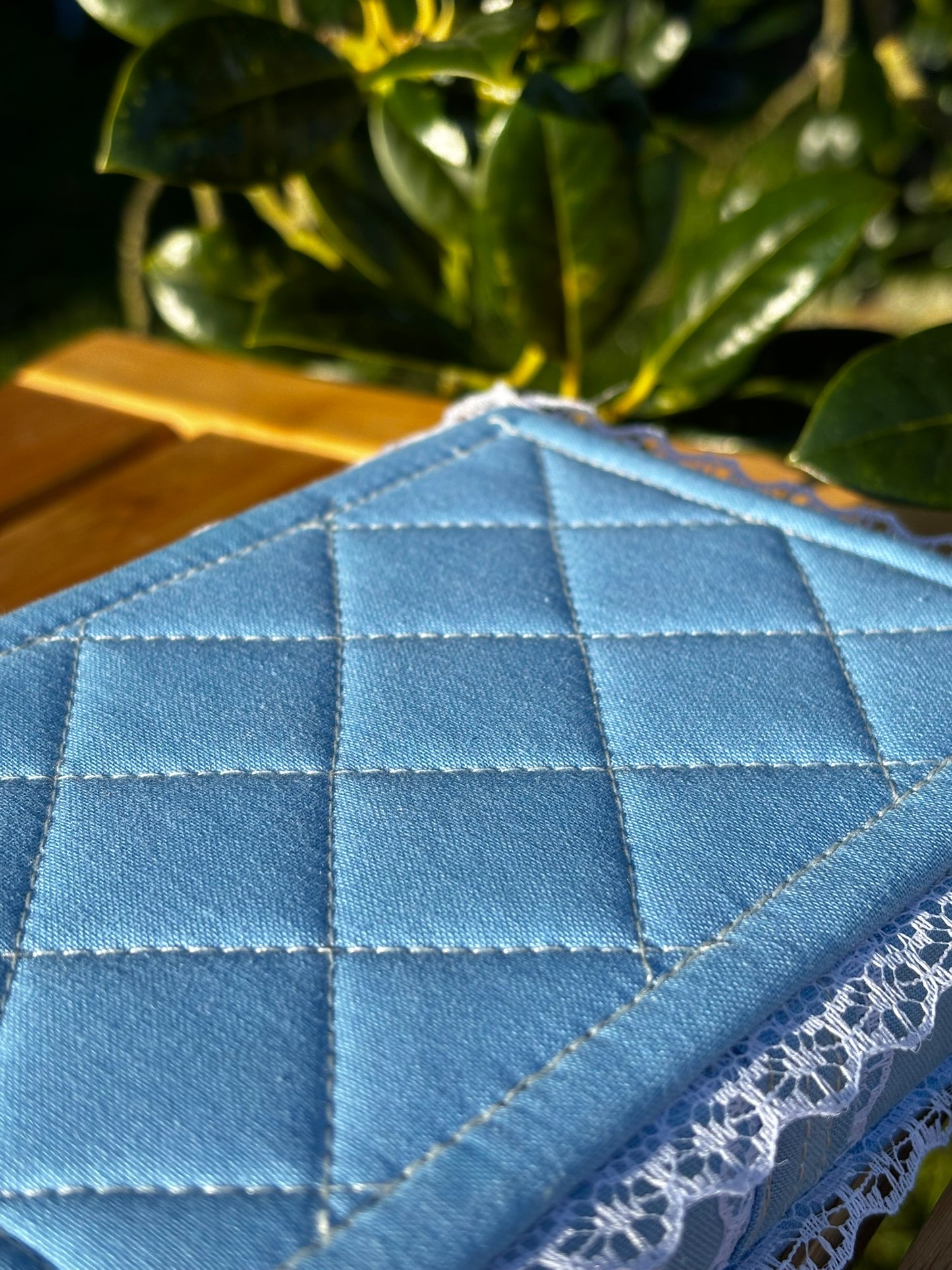 Blue Quilted Midsize Notebook