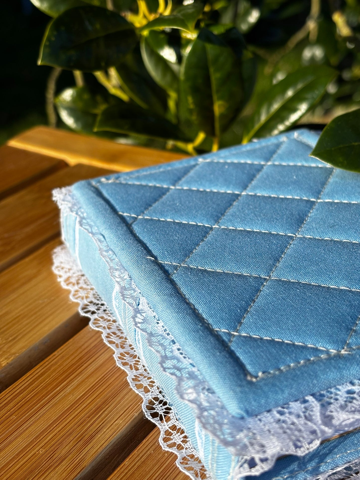 Blue Quilted Midsize Notebook