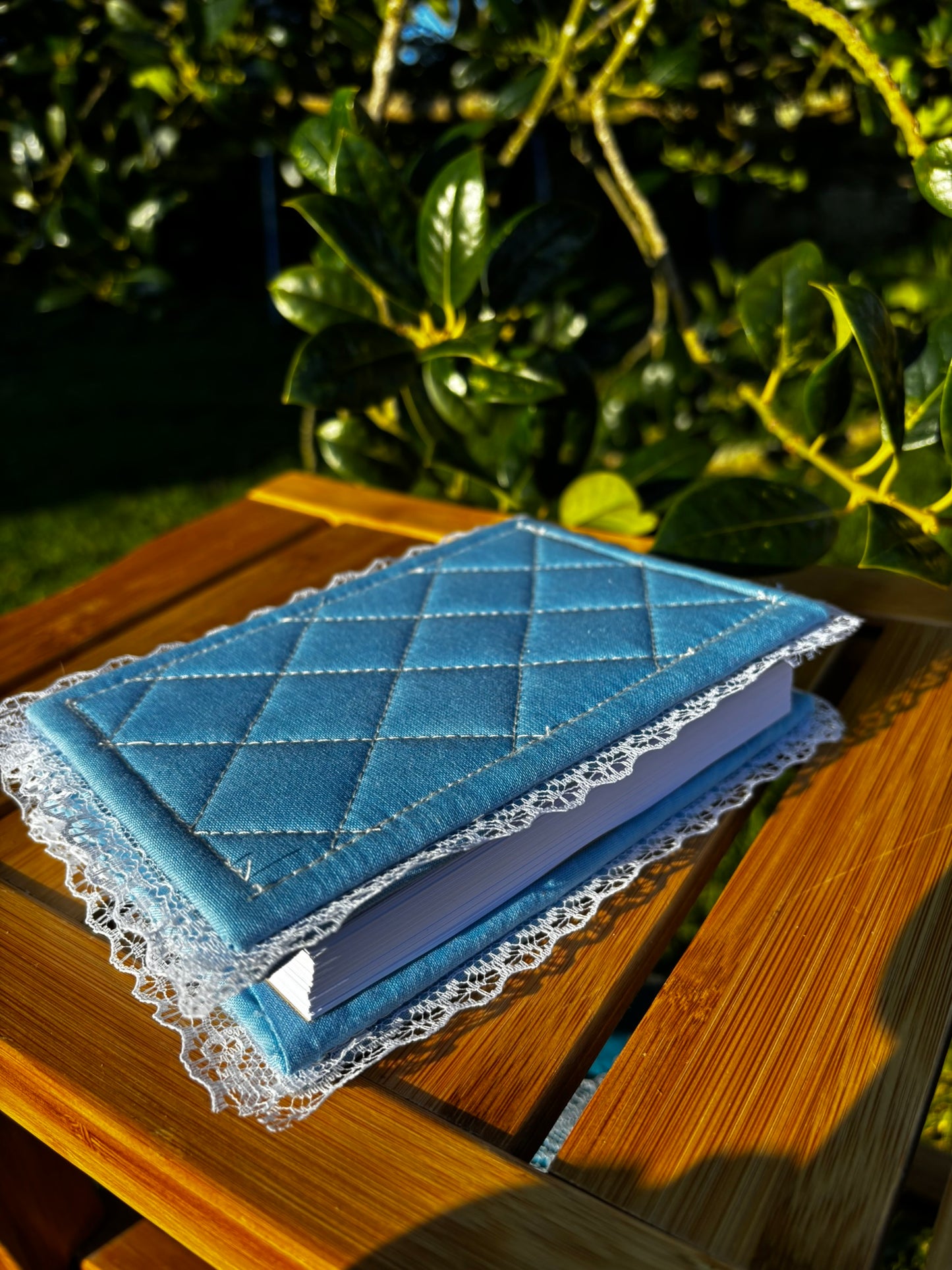 Blue Quilted Midsize Notebook