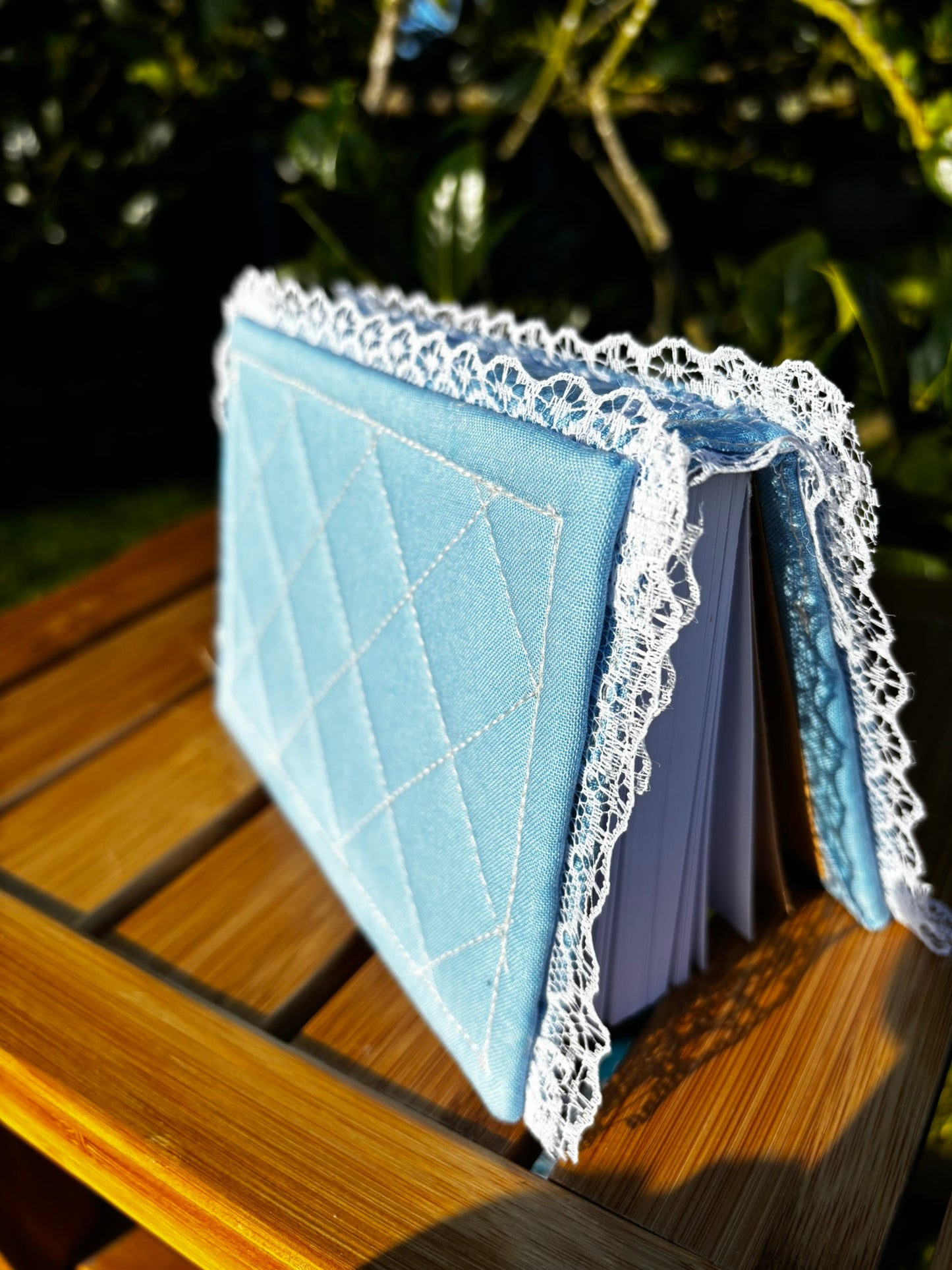 Blue Quilted Midsize Notebook