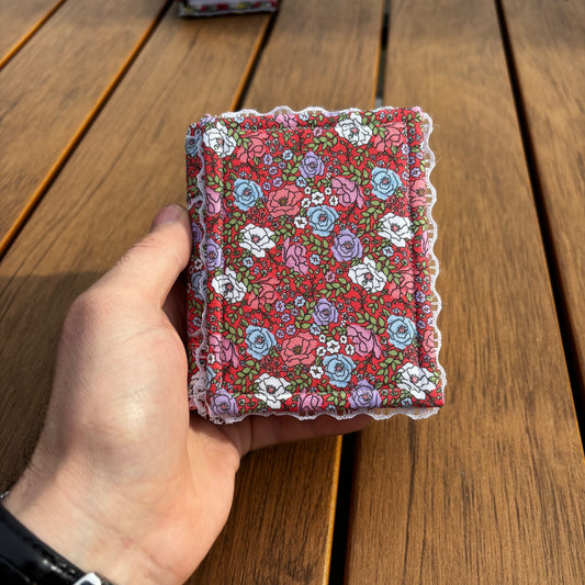 Floral Mini Notebook - Blue, Pink, White