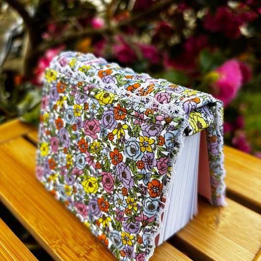 Floral Mini Notebook - Purple, Pink, Yellow