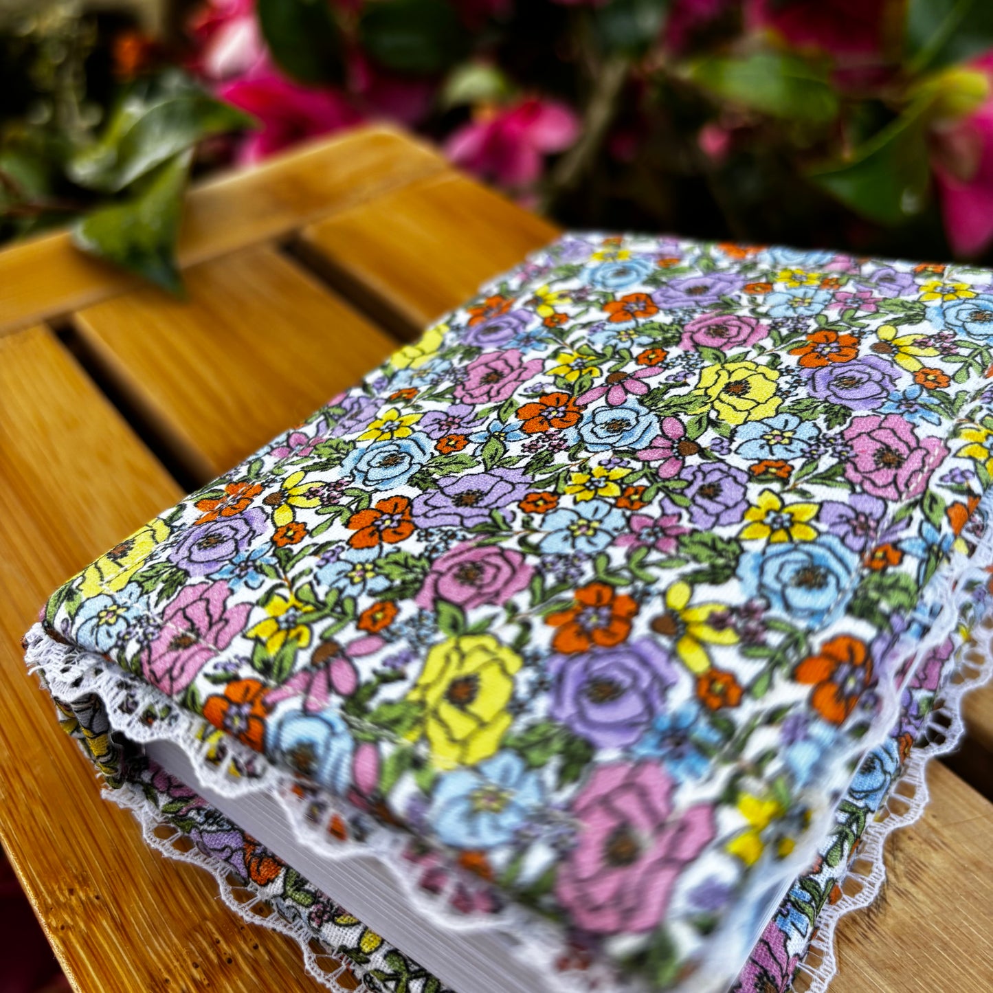 Floral Mini Notebook - Purple, Pink, Yellow
